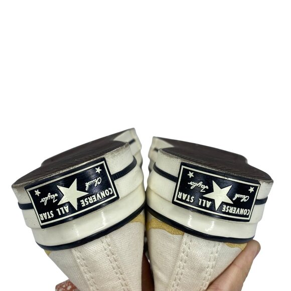 Converse chuck 70 High Top Egret Metallic Floral Sneakers Women’s size 8 - Picture 9 of 11